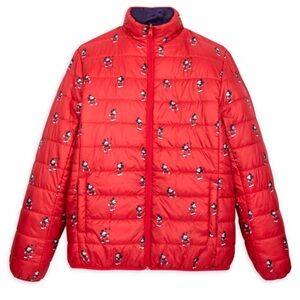 EUC Disney XL Mickey Mouse Reversible Puffer Jacket
